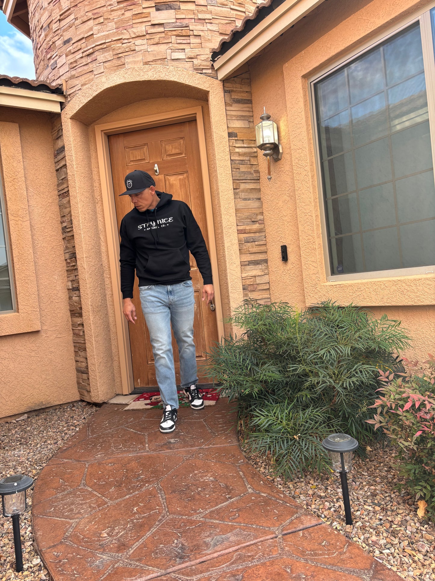Stay Nice Unisex “Apparel Co.”Pullover Hoodie - Black