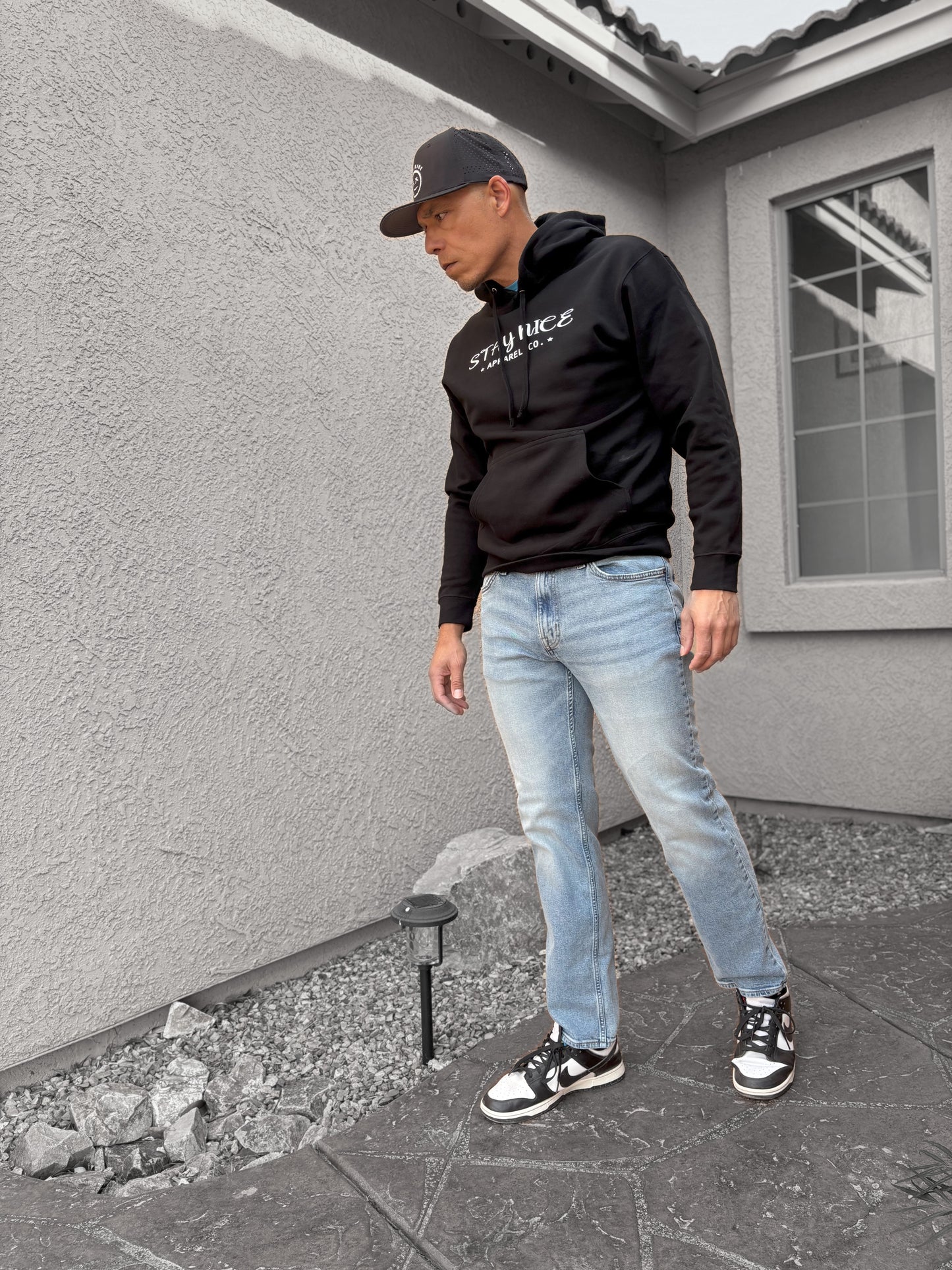 Stay Nice Unisex “Apparel Co.”Pullover Hoodie - Black