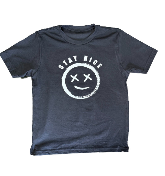 Stay Nice Youth Oversized “OG” Logo Tee - Black