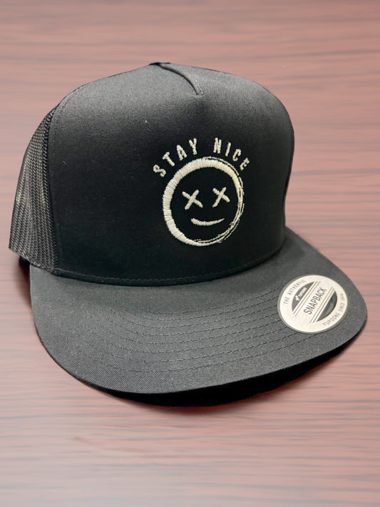 Stay Nice  SnapBack Hat - Black